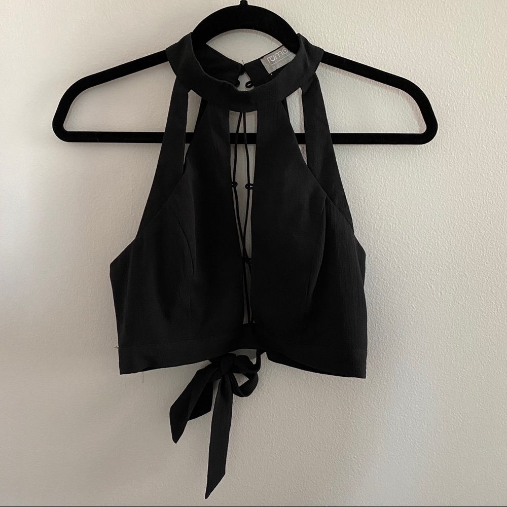 LF Open Back Tie Crop Top